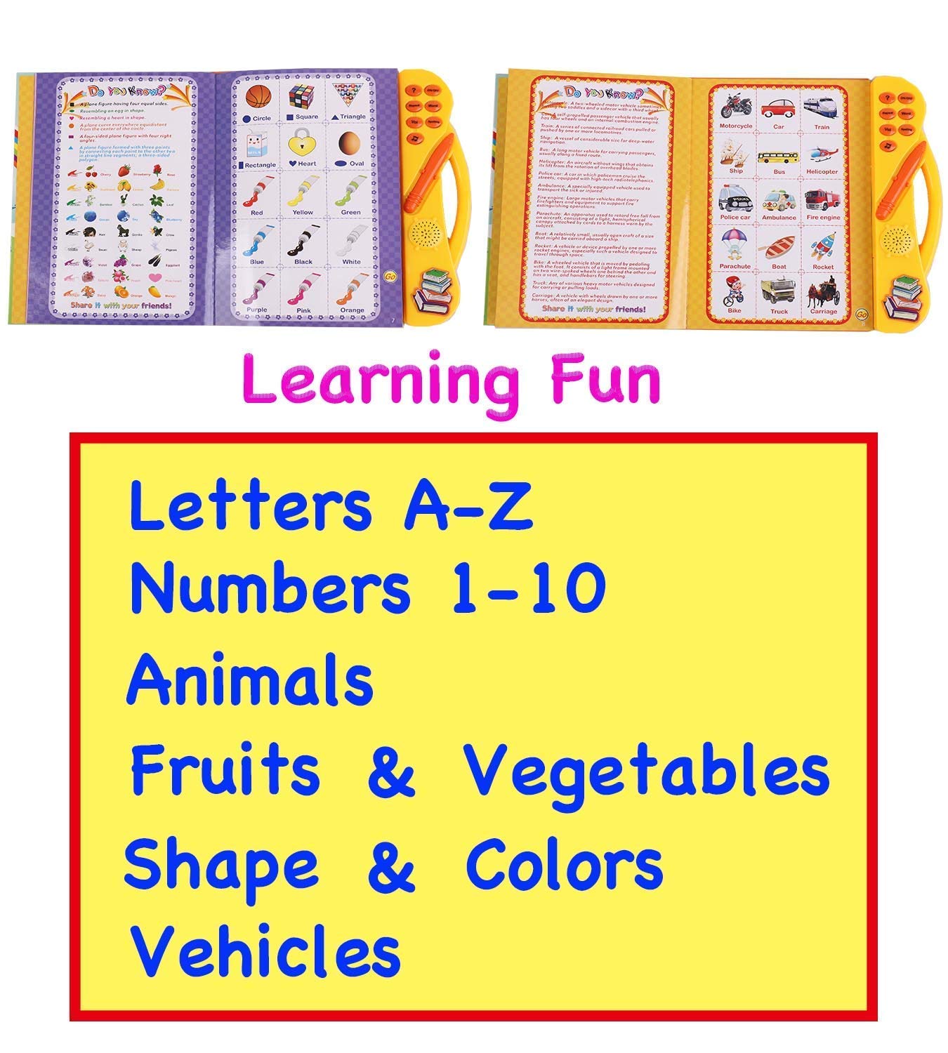 My English E-Book for Kids – Interactive Educational Learning Book with Sounds, Alphabets & Words