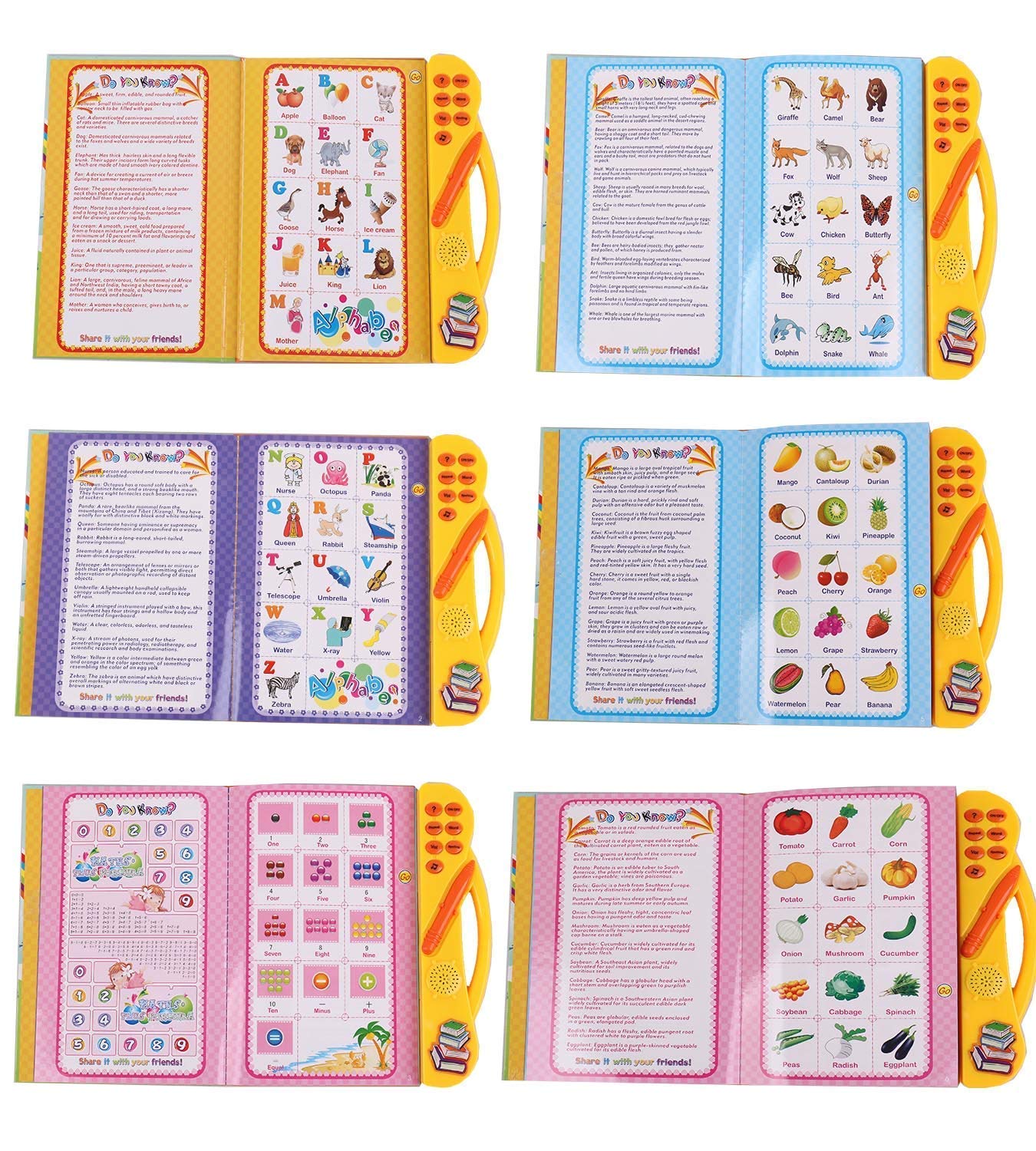 My English E-Book for Kids – Interactive Educational Learning Book with Sounds, Alphabets & Words