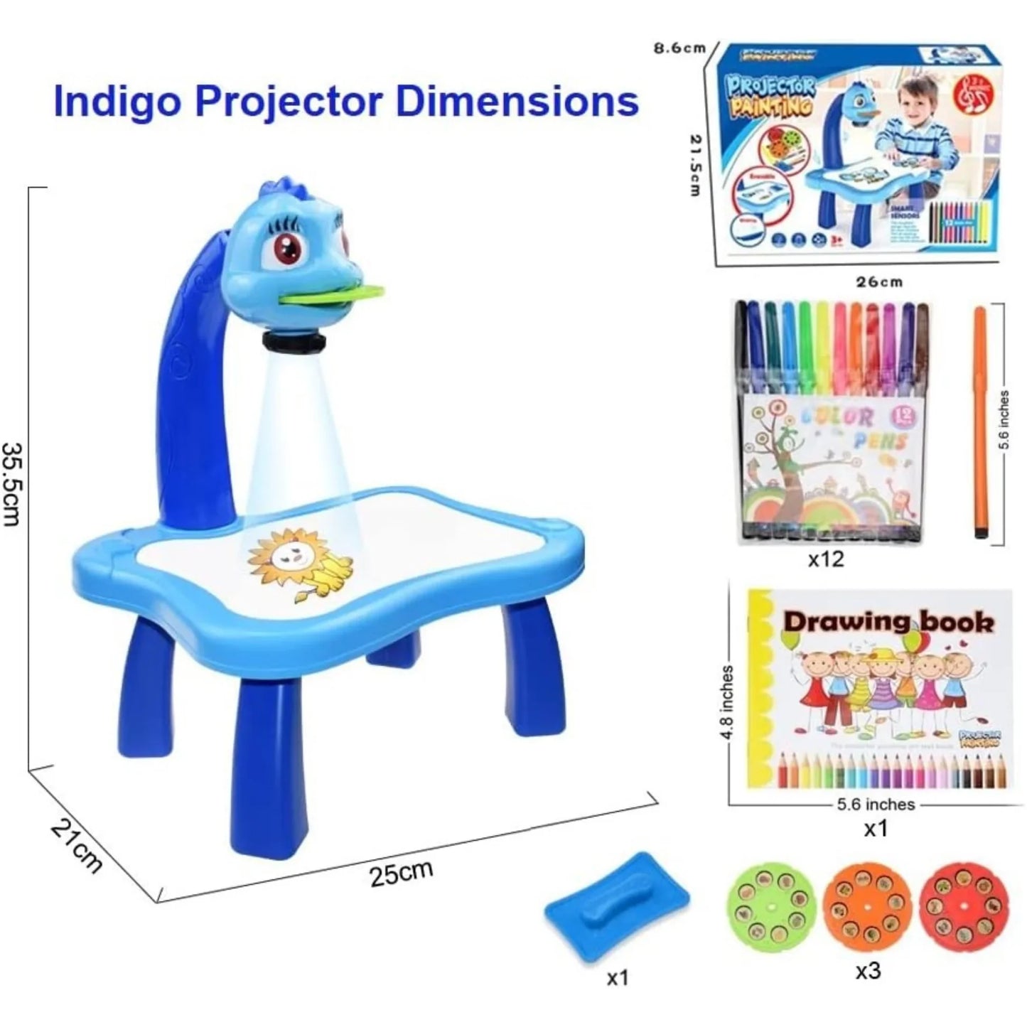 Kids Drawing Projector with Music & Light – Educational Art Toy