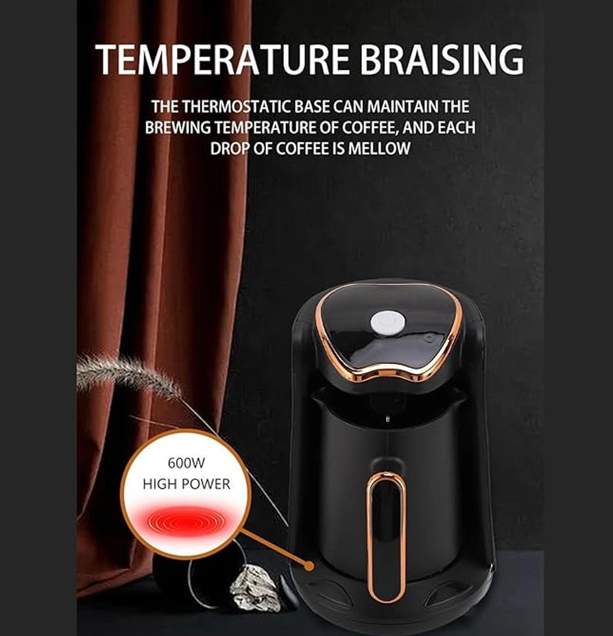 Automatic Turkish coffee maker machine for brewing rich, authentic Turkish coffee with one-touch operation