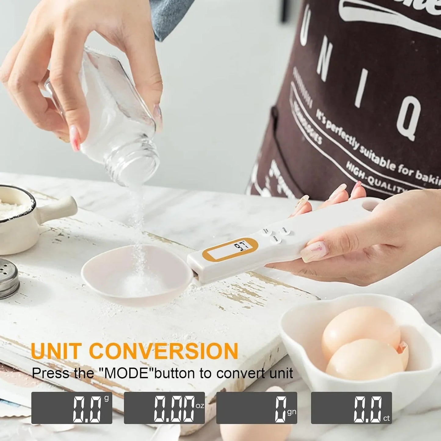 Hytow digital spoon scale with a high-precision sensor providing reliable and consistent measurements for cooking and baking