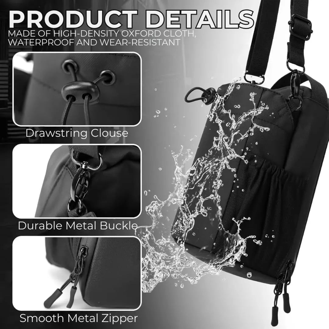 KMKM magnetic gym bottle bag with strong magnetic attachment for convenient hydration during workouts and outdoor activities