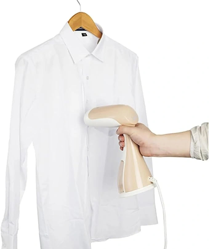 Mini handheld garment steamer portable iron with a lightweight, compact design for home and travel use