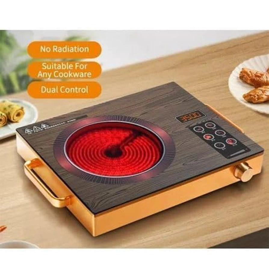 Portable infrared electric cooktop with fast heating technology for efficient everyday cooking