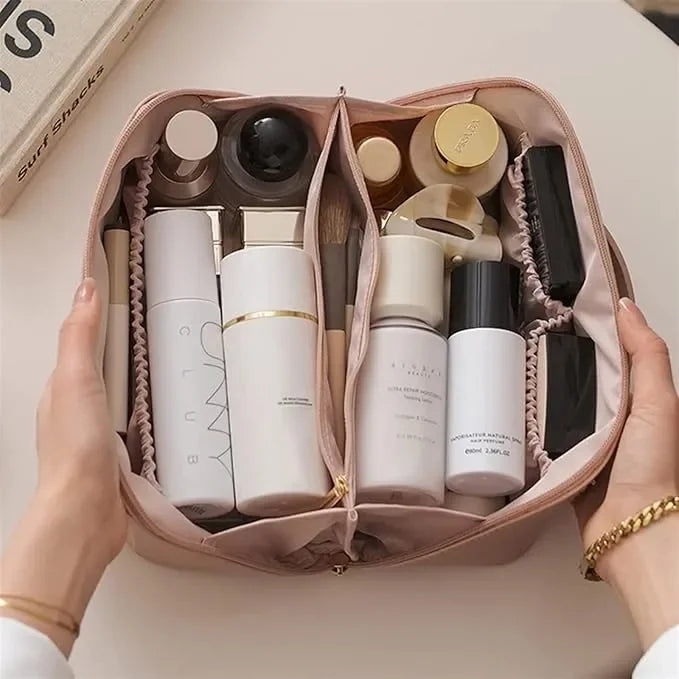 WBooo large travel cosmetic bag with a lightweight, portable design for vacations, business trips, and everyday use