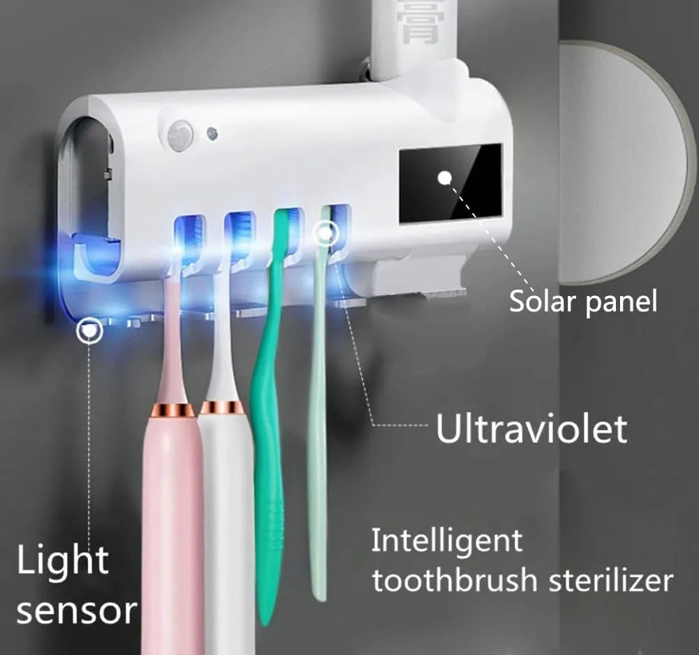 Yu-Well UV toothbrush sterilizer helping keep toothbrushes clean with automatic UV sanitization and convenient toothpaste dispensing