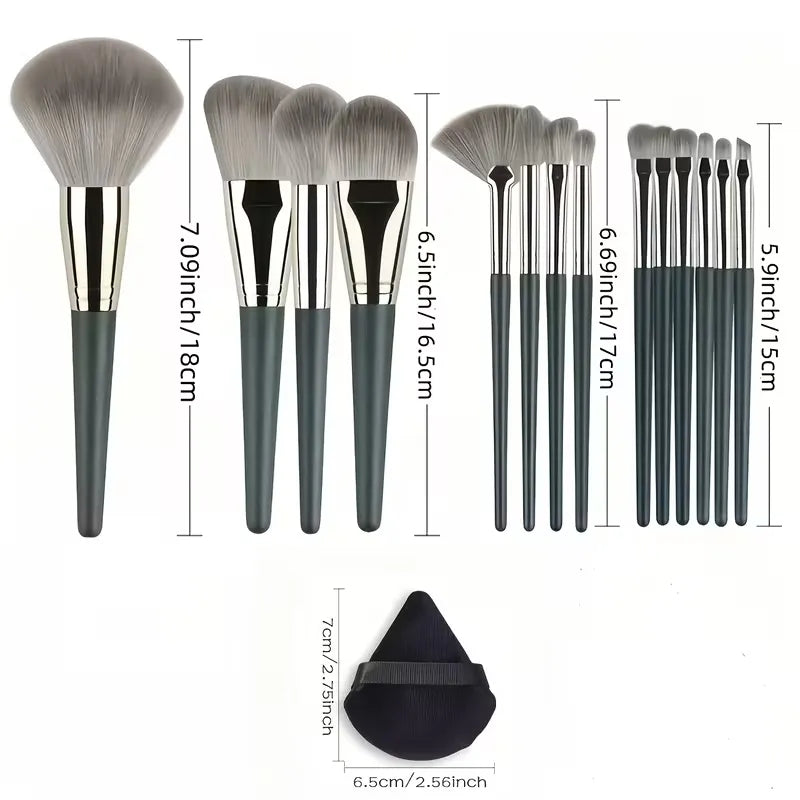 Zomo 13-piece professional makeup brush set featuring a stylish travel case for organized storage and portability