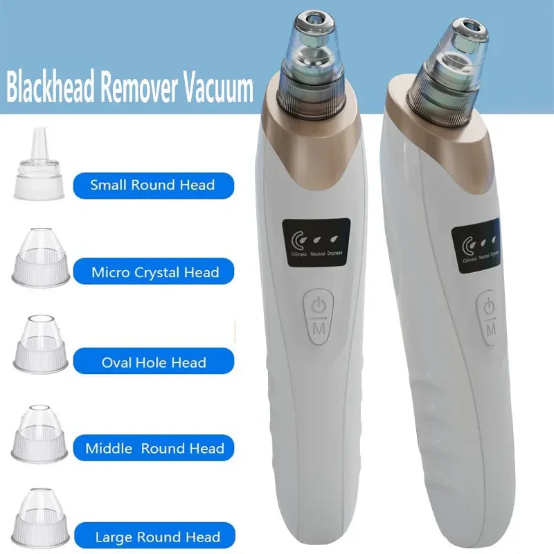 Zomo electric blackhead remover vacuum with adjustable suction levels for different skin types and facial areas