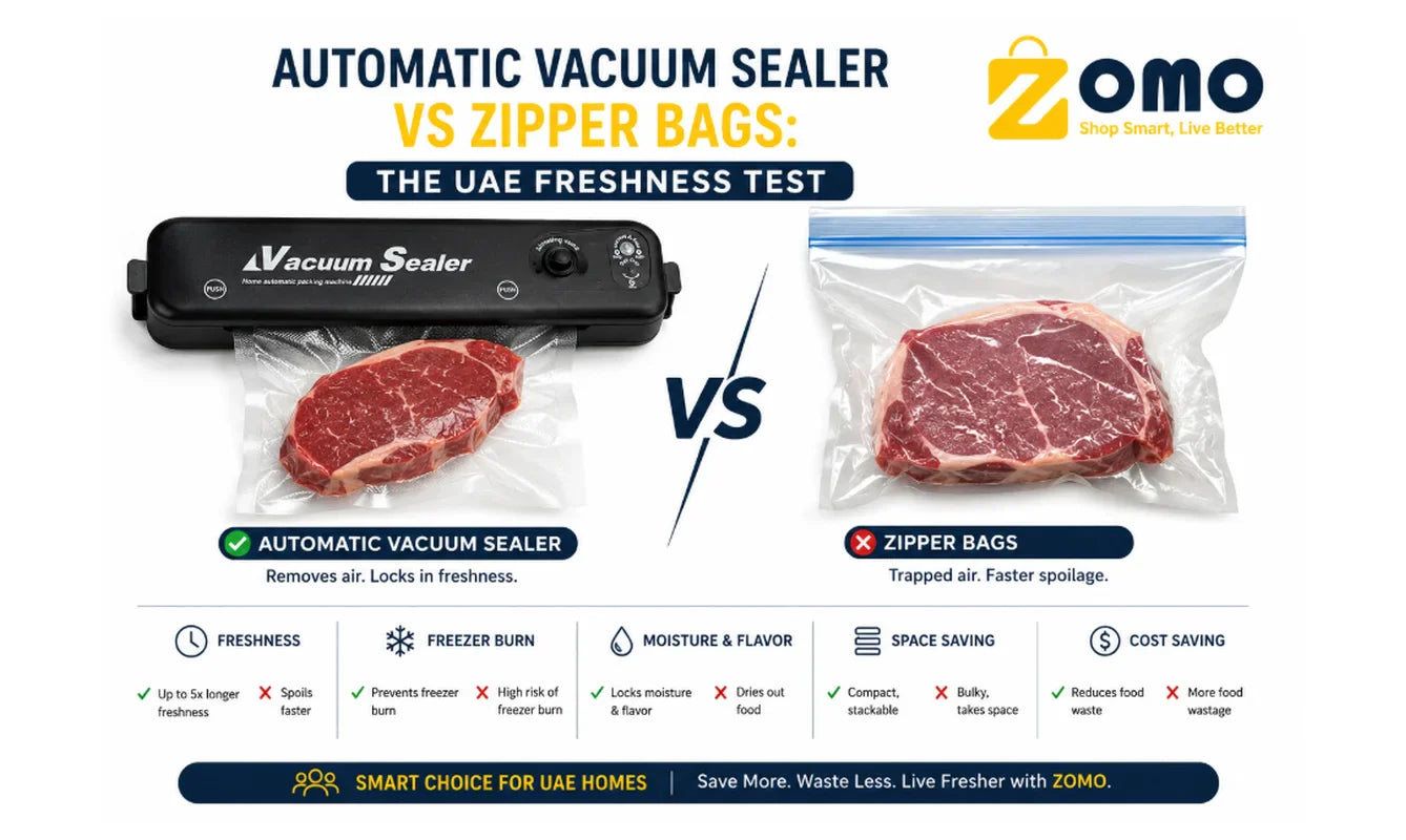 Automatic Vacuum Sealer vs Zipper Bags: The UAE Freshness Test