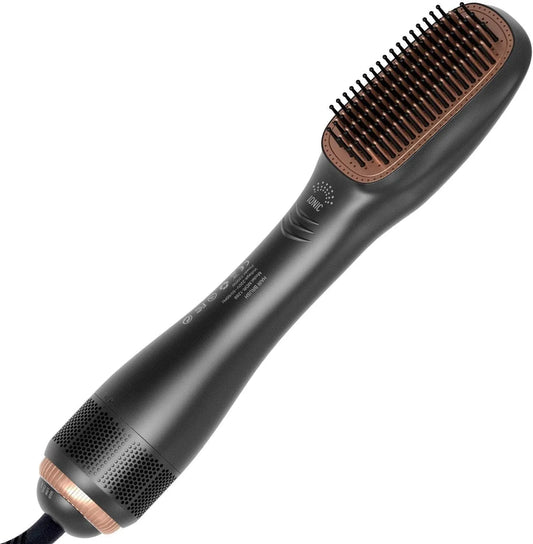 3-in-1 professional hair dryer brush for drying, straightening, and volumizing hair with one styling tool