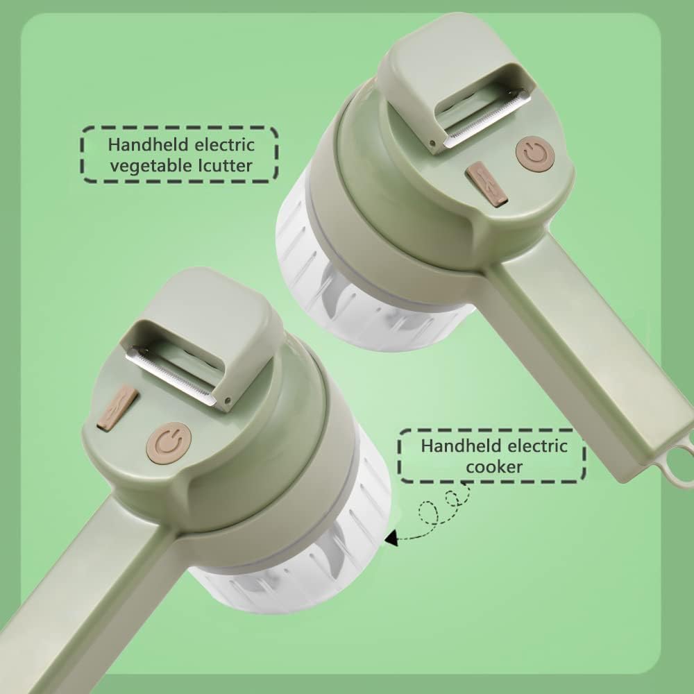 4 in 1 Handheld Electric Vegetable Cutter Set - Portable & Wireless