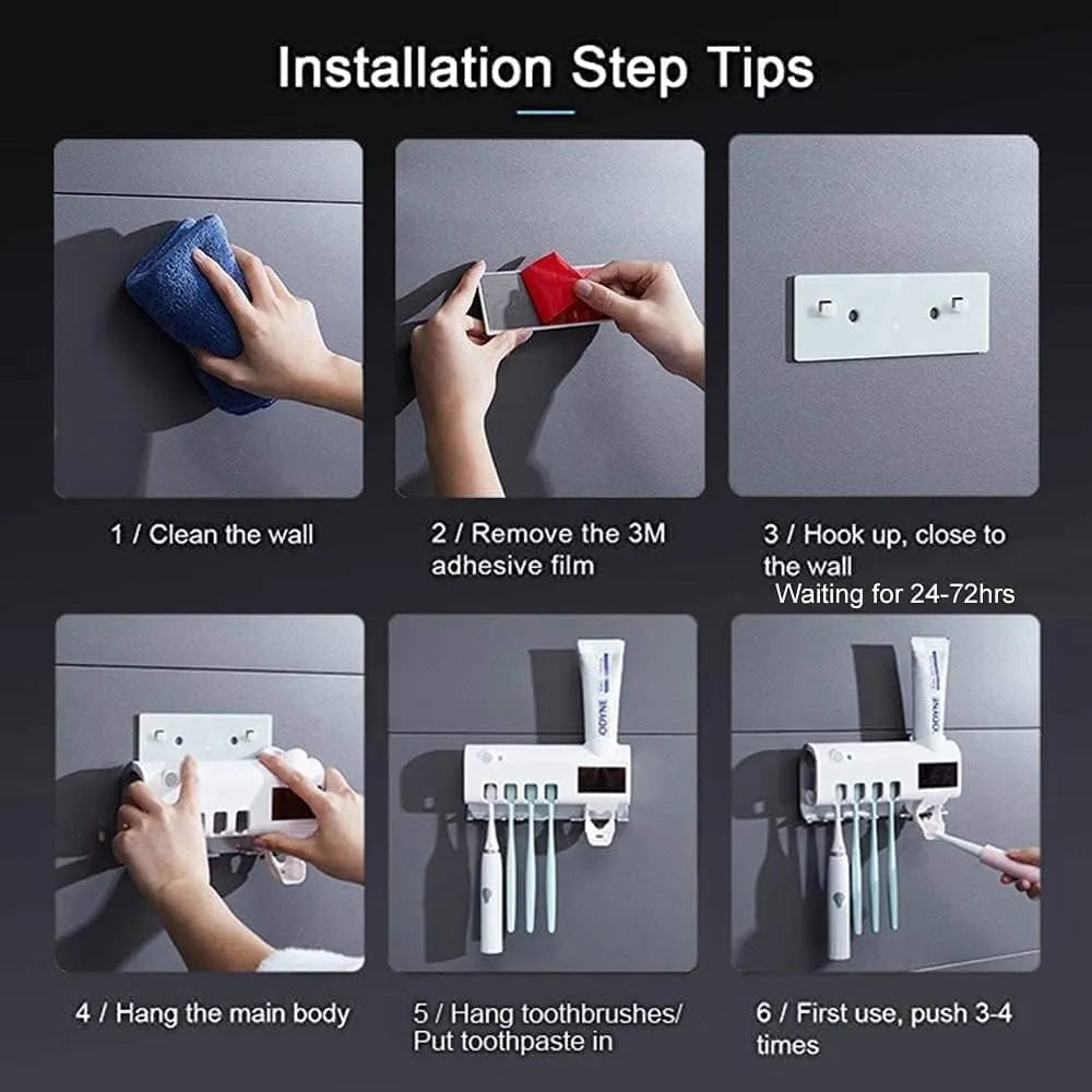 YU-WELL UV Toothbrush Sterilizer & Automatic Toothpaste Dispenser