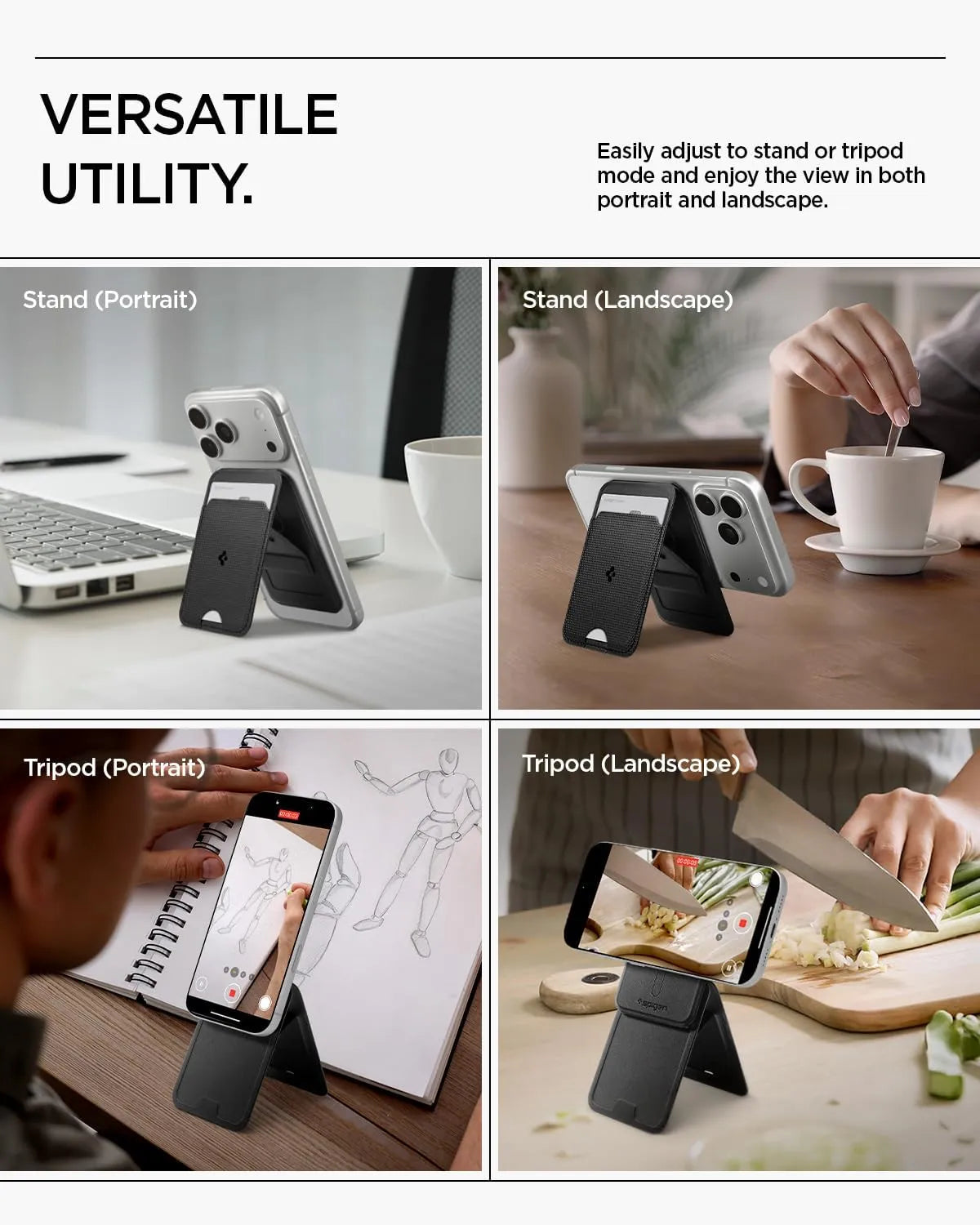 Spigen Pixelsnap Magnetic Wallet & Foldable Stand for iPhone MagSafe