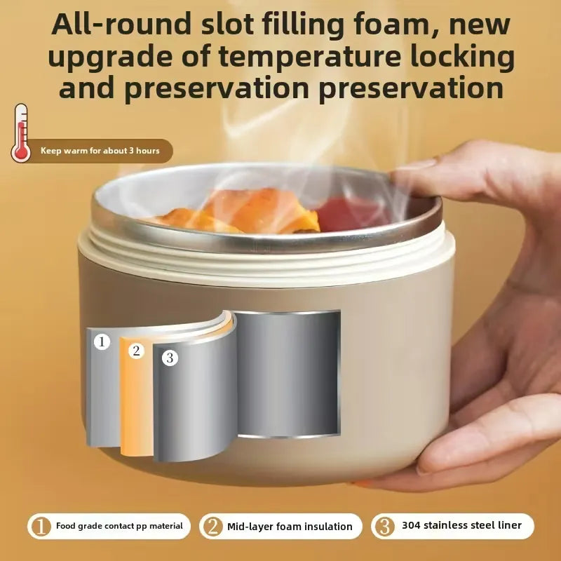 TDOO Stackable 304 Stainless Steel Insulated Lunch Box Set