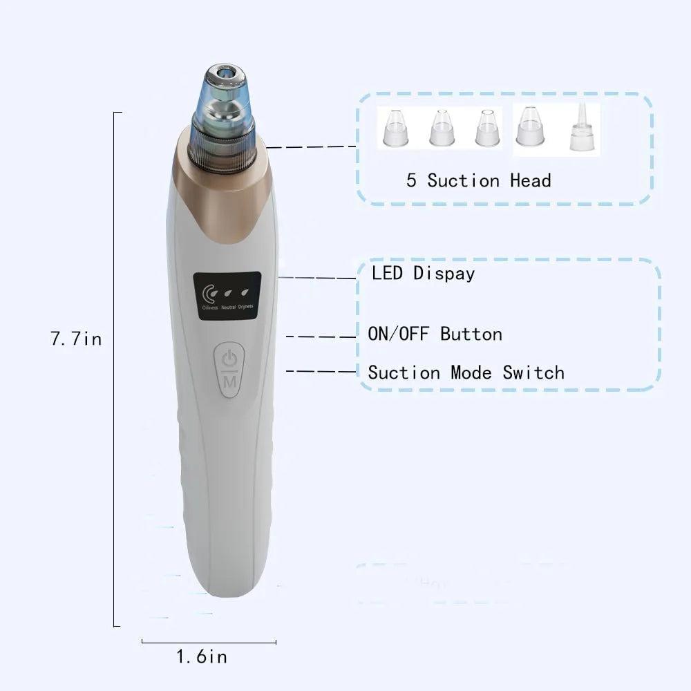 ZOMO Electric Blackhead Remover Vacuum - Professional Pore Cleanser