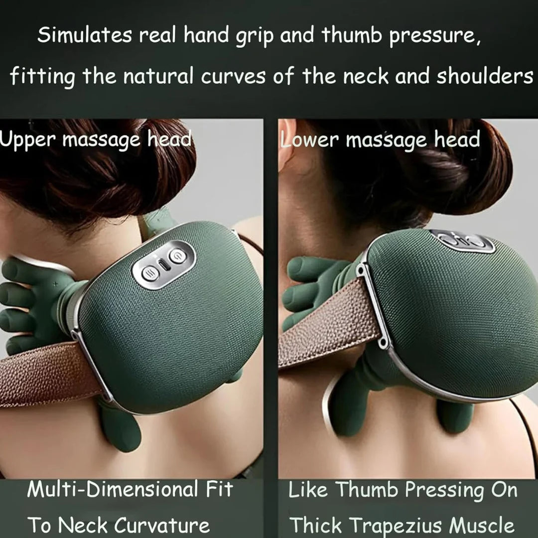 Neck Shoulder Massager with Heat Therapy and Deep Tissue Relief