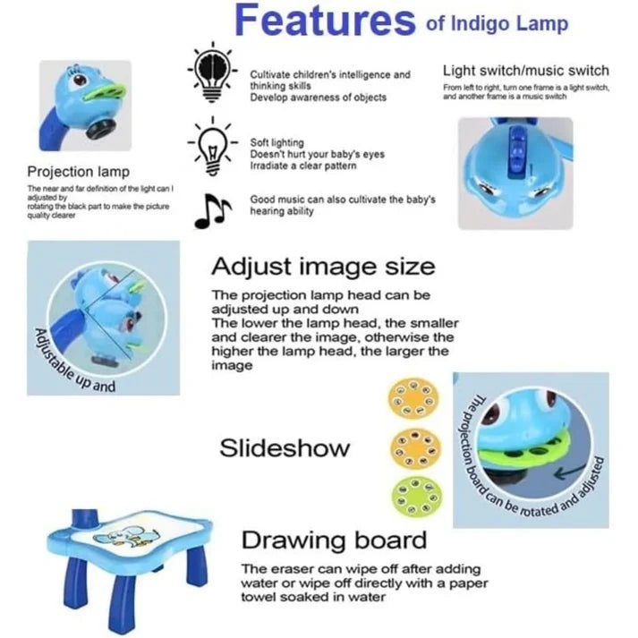 Kids Drawing Projector with Music & Light – Educational Art Toy