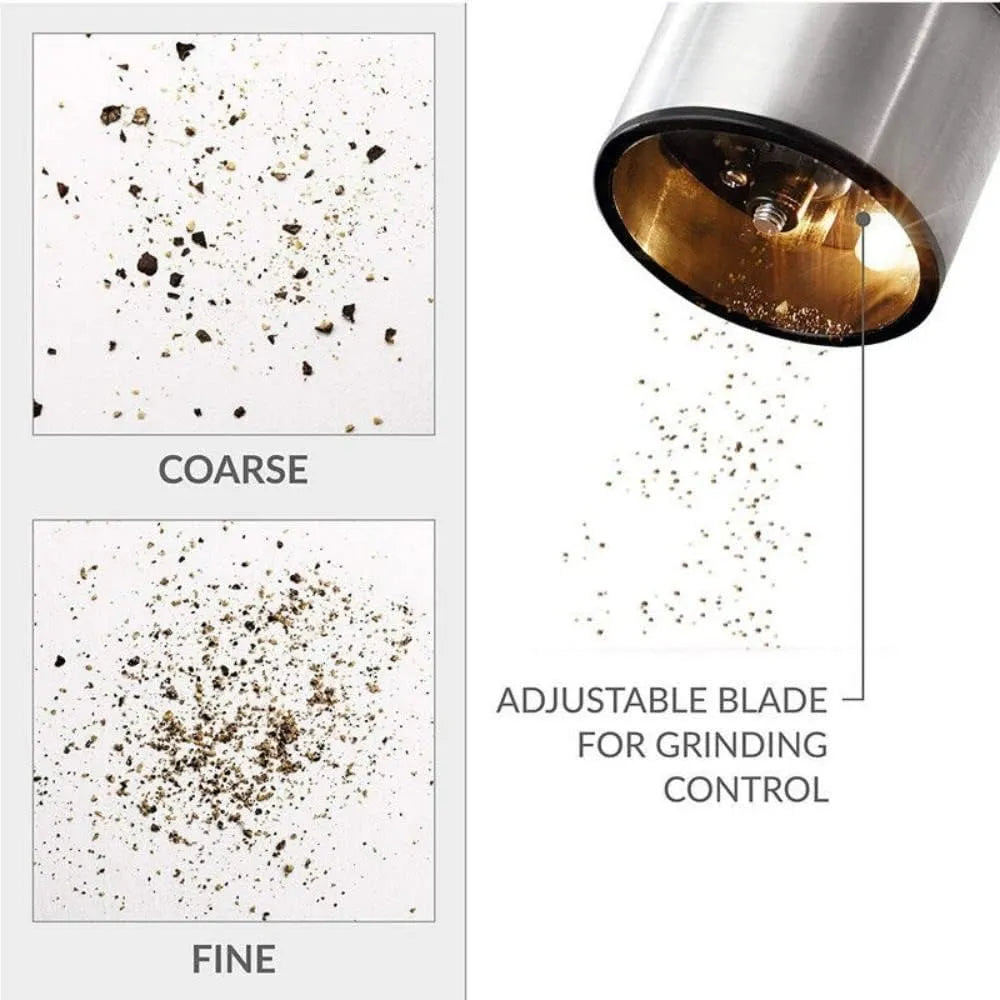 ZOMO Electric Stainless Steel Salt and Pepper Grinder Mill
