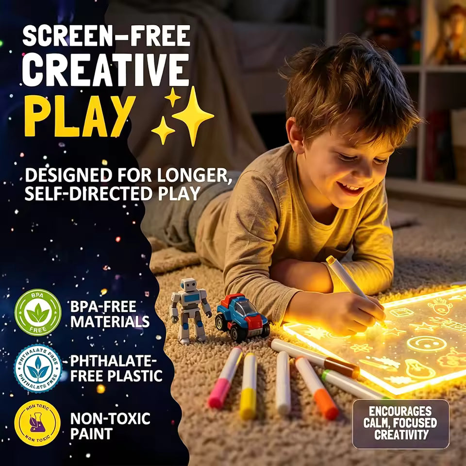 Glowing LED Drawing Board for kids