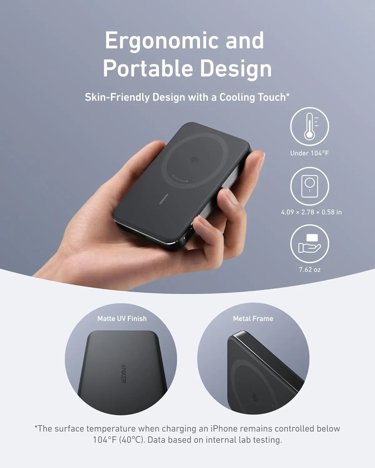Anker MagGo 10000mAh MagSafe power bank with fast wireless charging, ultra-slim design, and long-lasting portable power for compatible devices