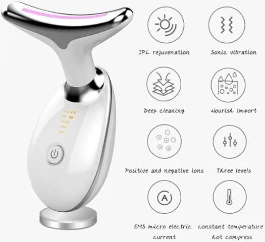 Bonjour LED neck and face massager featuring an ergonomic design for comfortable facial and neck massage