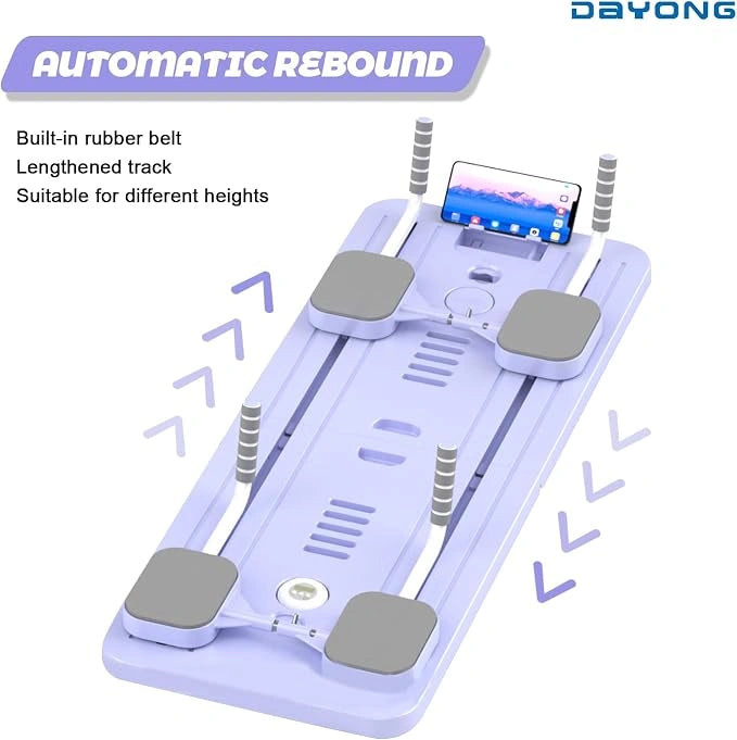 Dayong foldable Pilates reformer board set with resistance bands and workout accessories for a complete home fitness experience