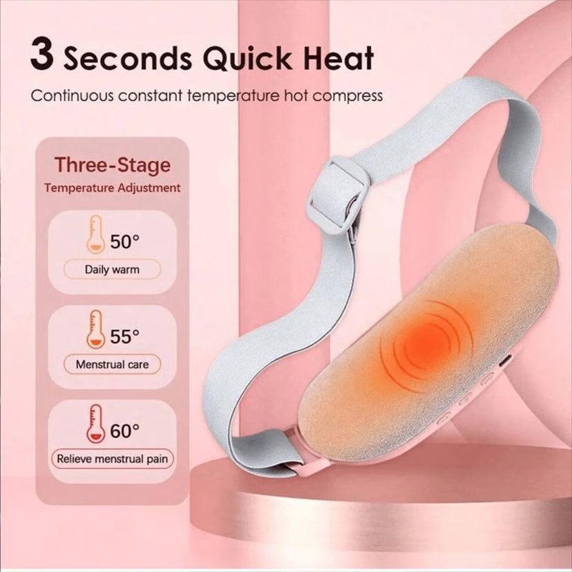 Smart Cordless Menstrual Heating Pad – Portable Waist Massage Belt for Period Pain Relief