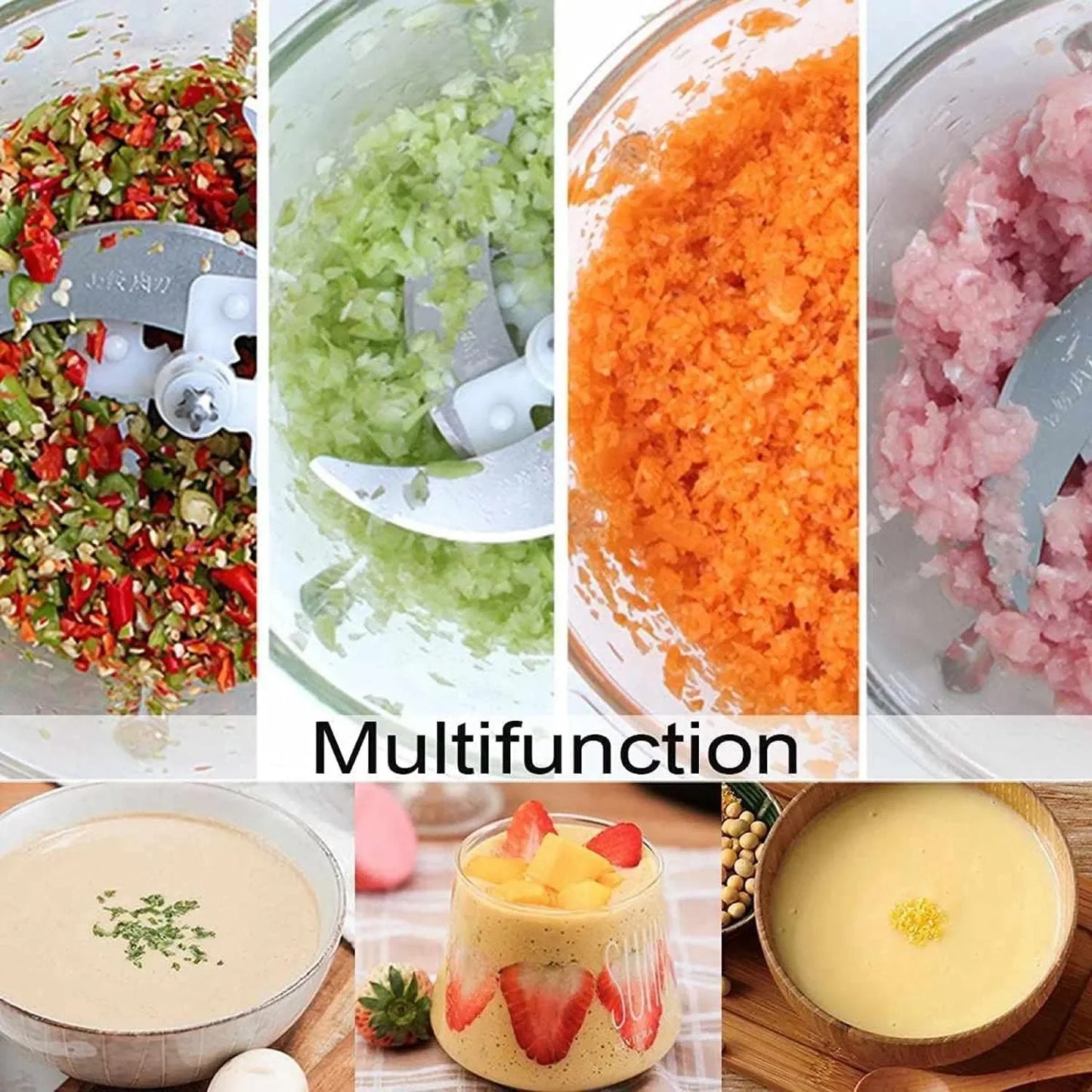 ECVV electric meat grinder and food processor combining powerful performance, multiple speed settings, and durable stainless steel construction for everyday kitchen use