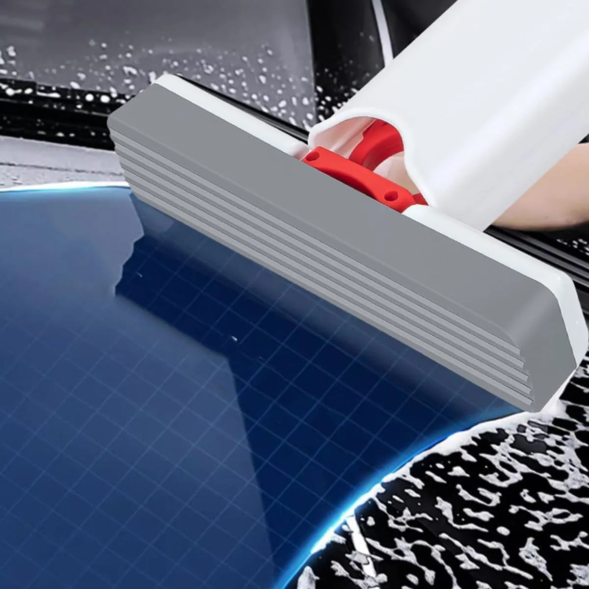 ECVV portable mini mop self-squeeze featuring a hands-free self-wringing mechanism for convenient cleaning