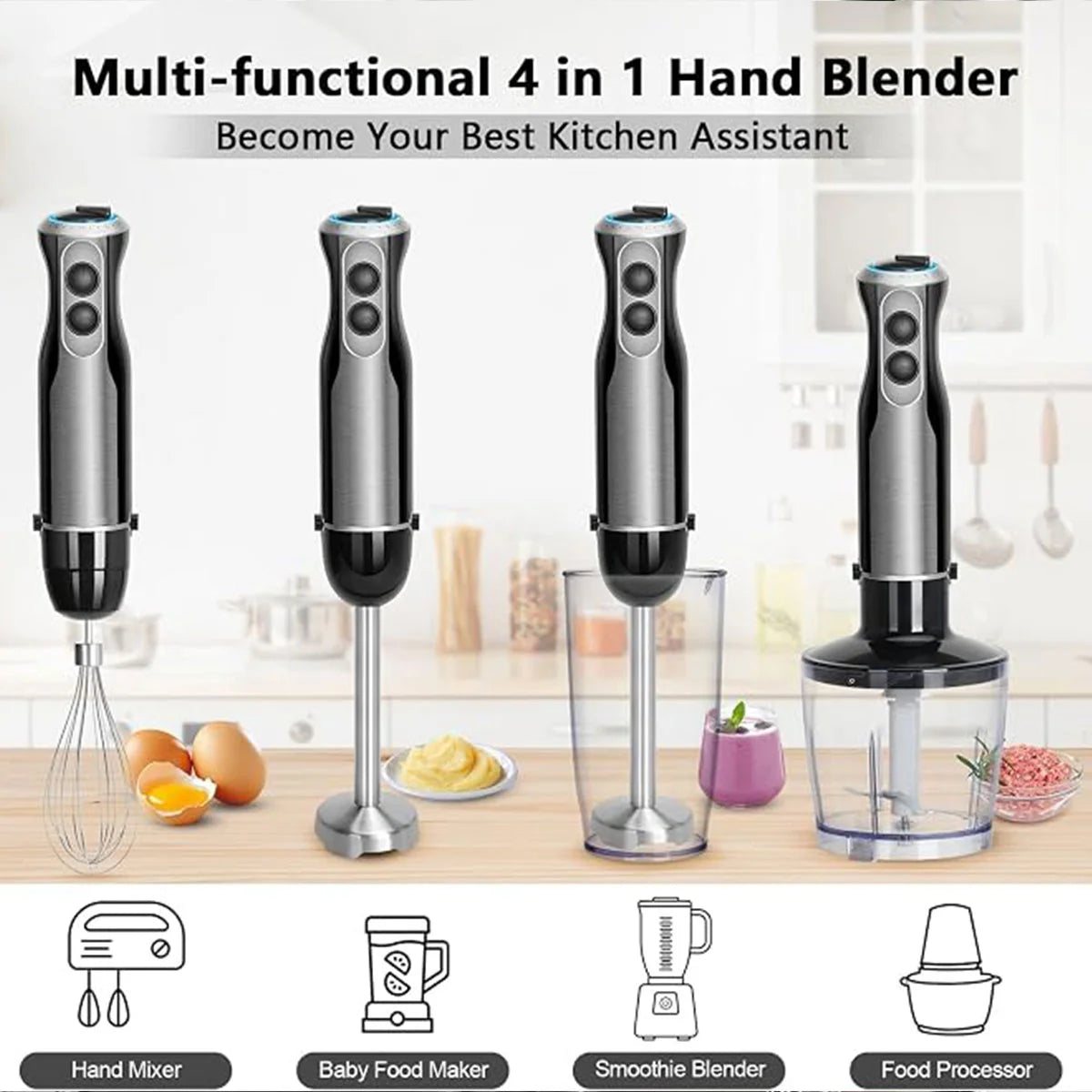 Minda 4-in-1 Multi-Functional Hand Blender – 1500W