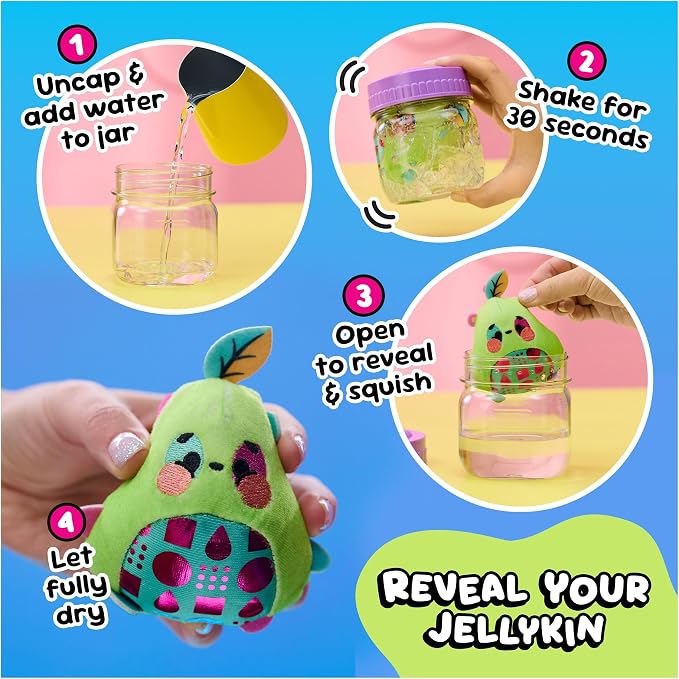 Magic Jellykins Surprise Plush Jar Water-Activated Collectible Toy for Kids 3+