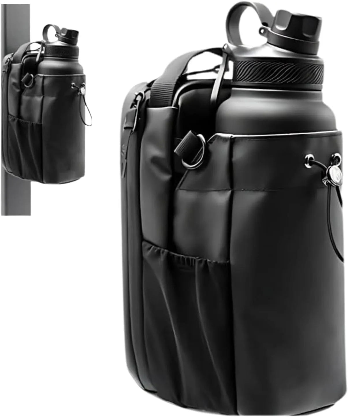 KMKM magnetic gym bottle bag with a waterproof design for carrying your water bottle and essentials securely