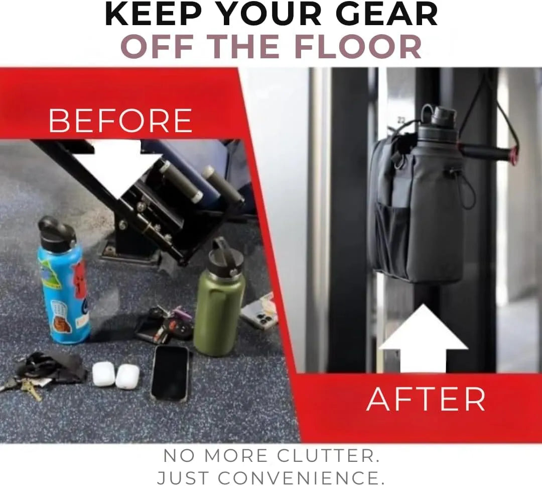 KMKM magnetic gym bottle bag with a durable, lightweight design for carrying your water bottle comfortably during workouts and travel