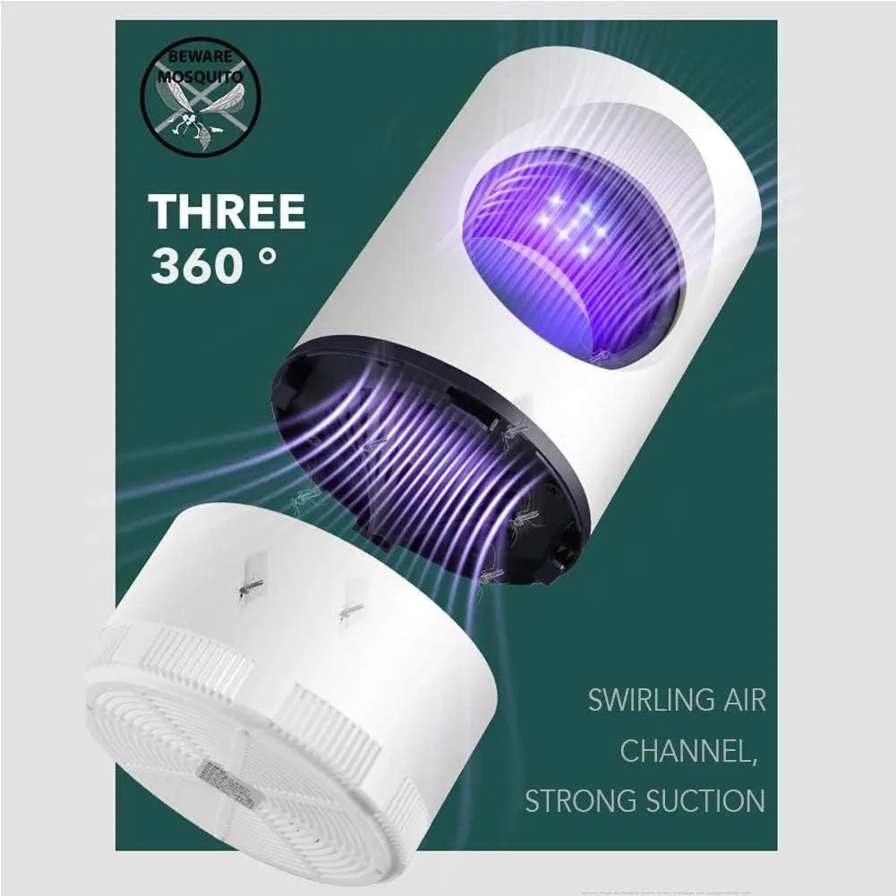 KMKM USB mosquito killer lamp providing quiet, chemical-free protection against mosquitoes and other flying insects