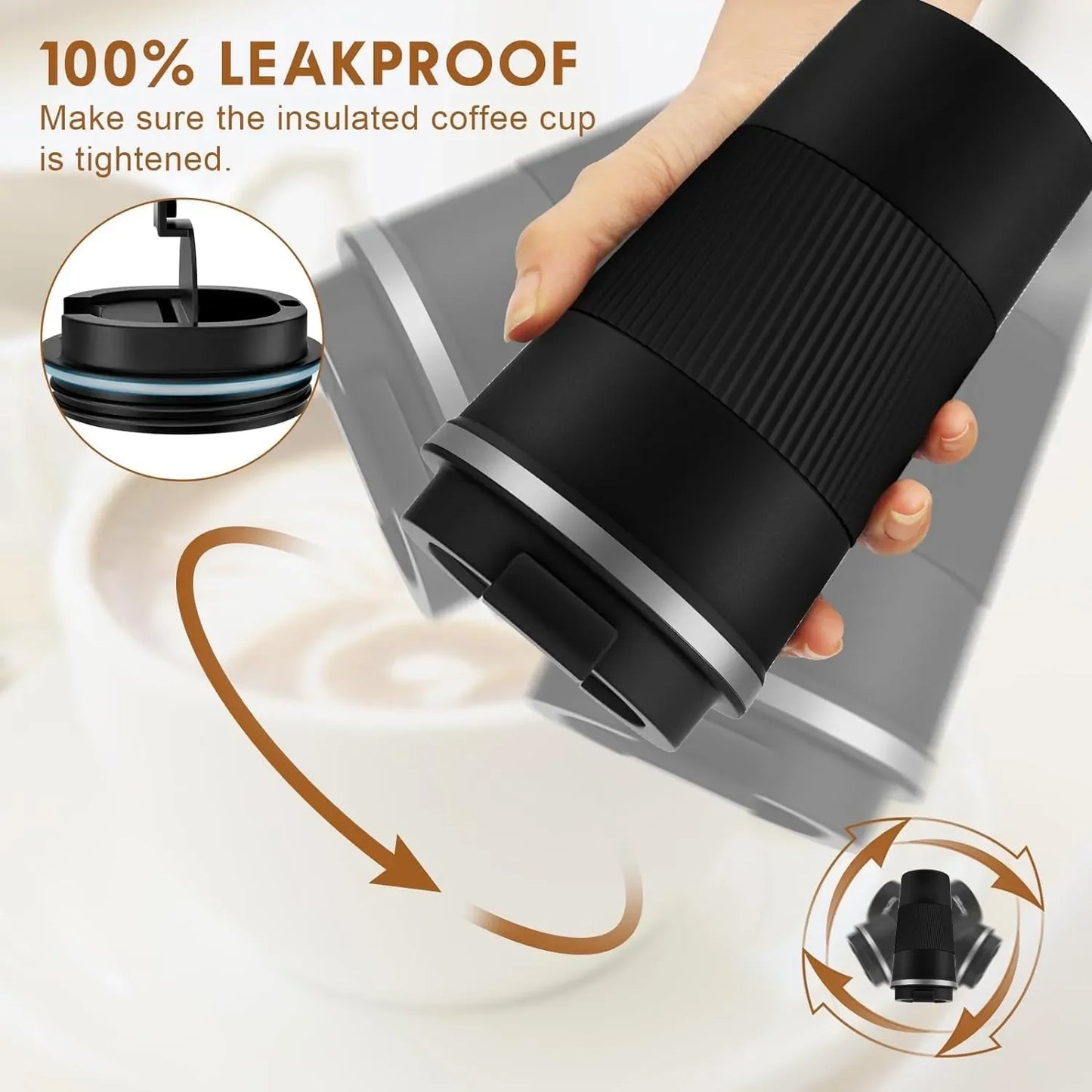 Necomi 510ml insulated travel coffee mug with double-wall insulation to help maintain beverage temperature longer