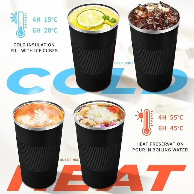 Necomi 510ml insulated travel coffee mug with a compact, portable design for commuting, travel, and outdoor activities