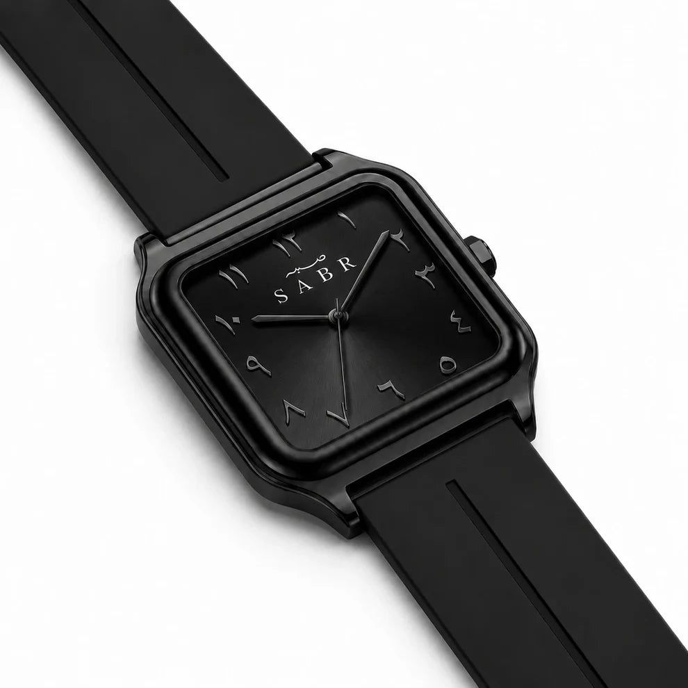 SABR Quartz Watch with Arabic Numeral Dial & Comfortable Silicone Strap