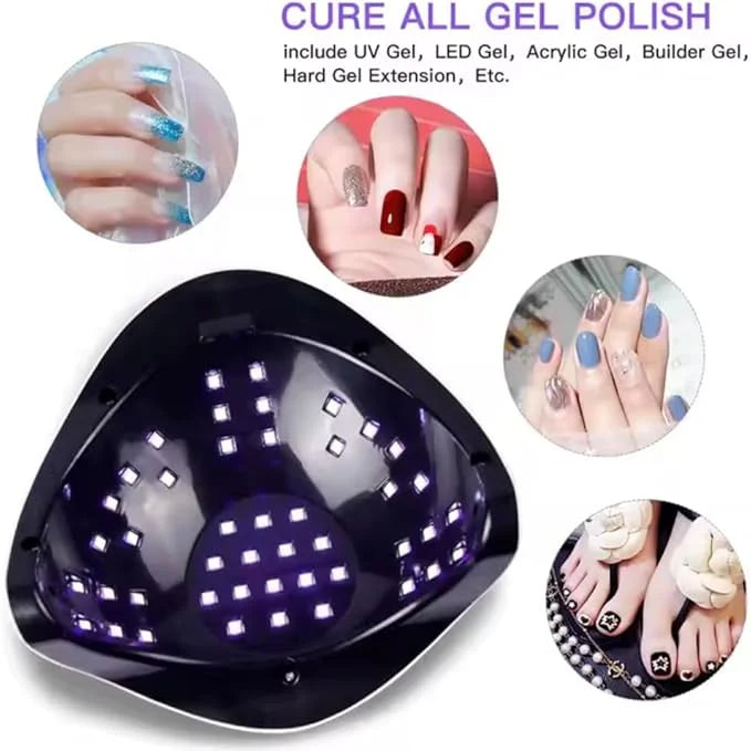 Professional UV LED nail lamp dryer in use for fast, even, and salon-quality gel nail curing
