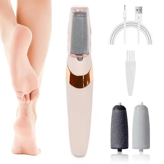 Rechargeable electric foot file callus remover for smooth and effective removal of dry, rough skin and calluses