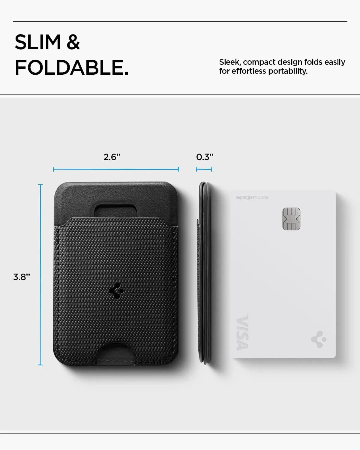 Spigen Pixelsnap magnetic wallet combining secure card storage, MagSafe compatibility, and a built-in foldable stand for daily use