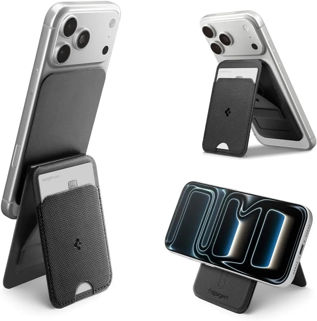 Spigen Pixelsnap magnetic wallet with MagSafe compatibility for secure card storage and everyday convenience