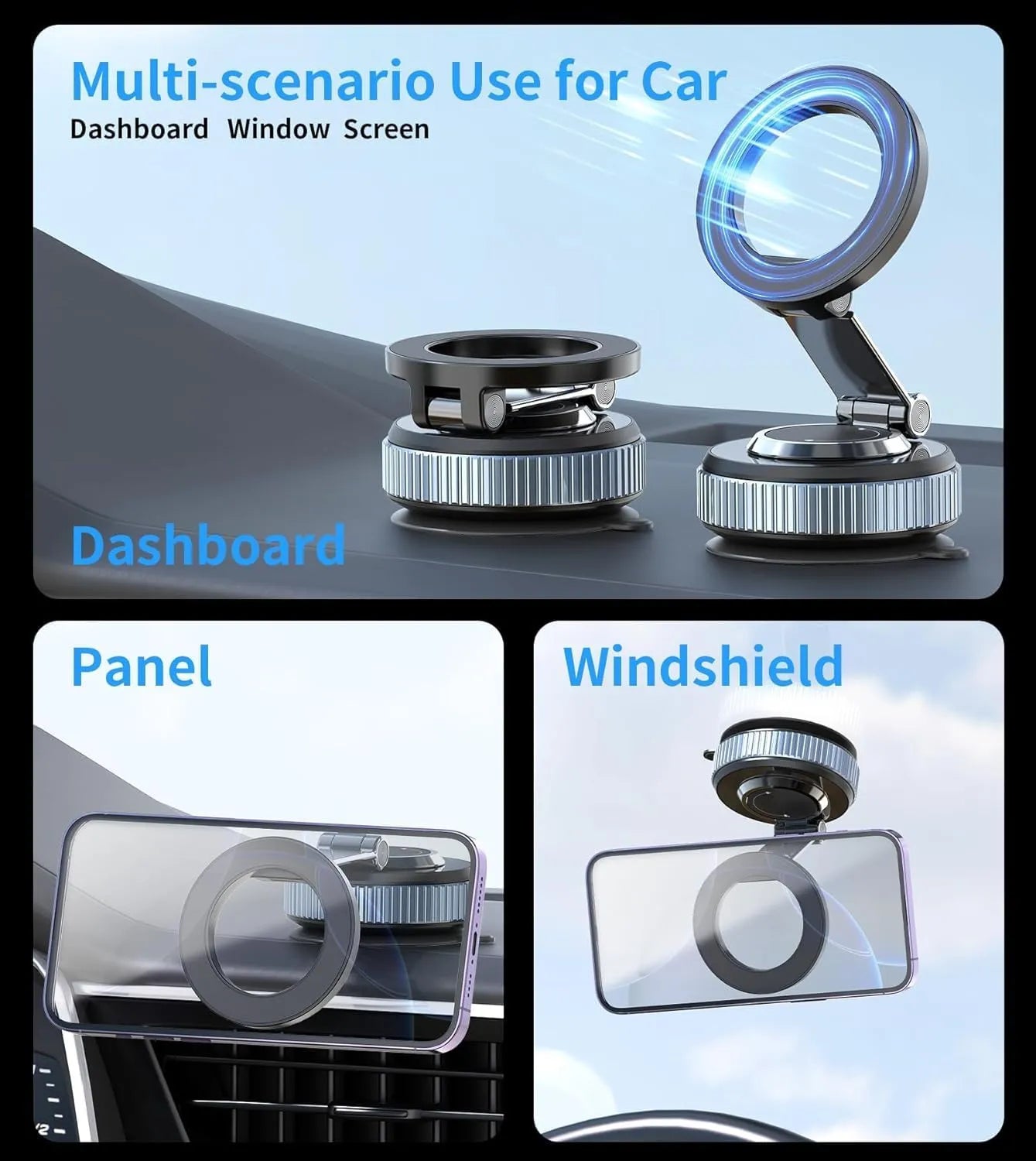 Toneof magnetic car phone holder with a durable dashboard mount for reliable support on daily commutes and road trips