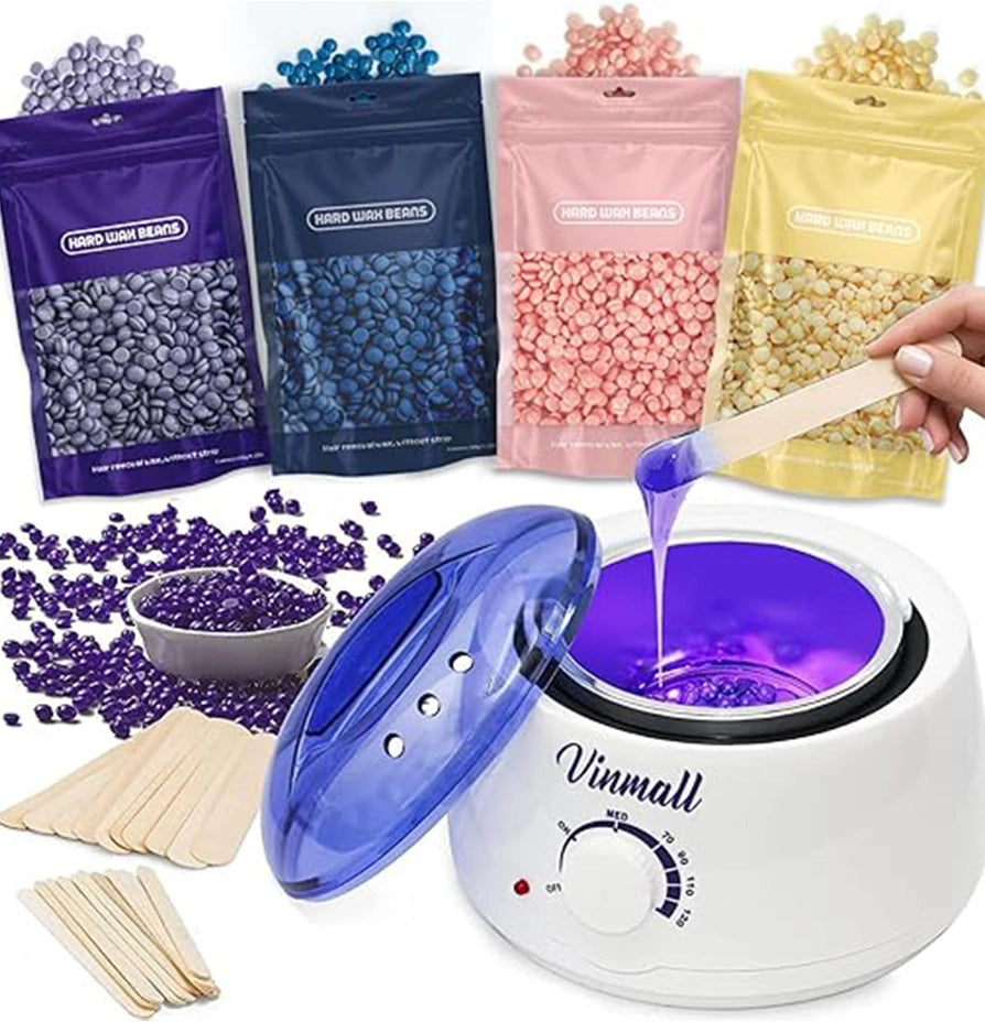 Vinmall wax warmer hair removal kit with adjustable temperature control for smooth and effective hair removal