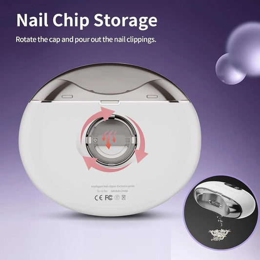 ViqTrg electric automatic nail clipper for safe, precise, and effortless nail trimming at home