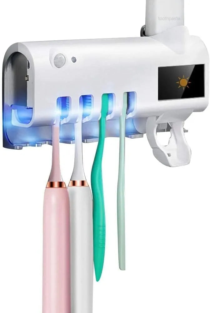 Yu-Well UV toothbrush sterilizer designed to store and sanitize multiple toothbrushes for the whole family