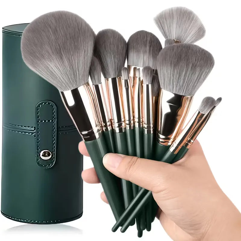 Zomo 13-piece professional makeup brush set with premium brushes for flawless face and eye makeup applicationo - Zomo