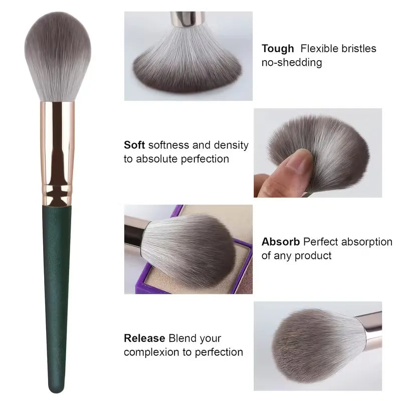 Zomo 13-piece professional makeup brush set including a soft powder puff for smooth and even makeup application