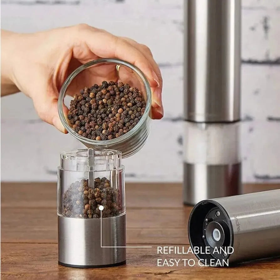 Zomo electric salt and pepper grinder mill with adjustable coarseness settings for customized seasoning preferences