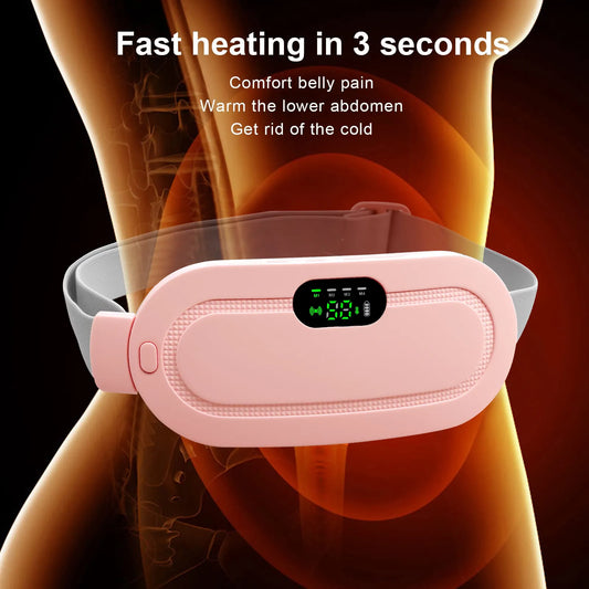Zomo smart cordless menstrual heating pad with adjustable heat and massage settings for comfort during menstrual cramps