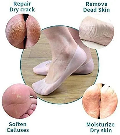Zomo Smiling Foot silicone moisturizing socks featuring a reusable silicone gel lining for long-lasting hydration